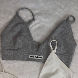 Saski Collection Gray Sports Bra Size S